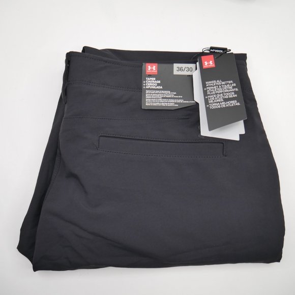 Under Armour Men's Match Play Loose Fit Tapered Leg Vented Golf Pants Black - Picture 7 of 10